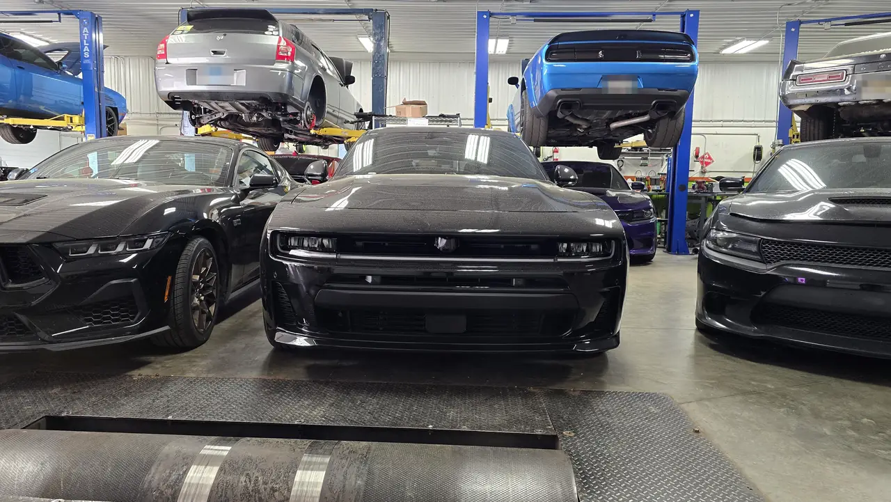 New Dodge Charger Daytona at the Satera Tuning chassis dyno rollers